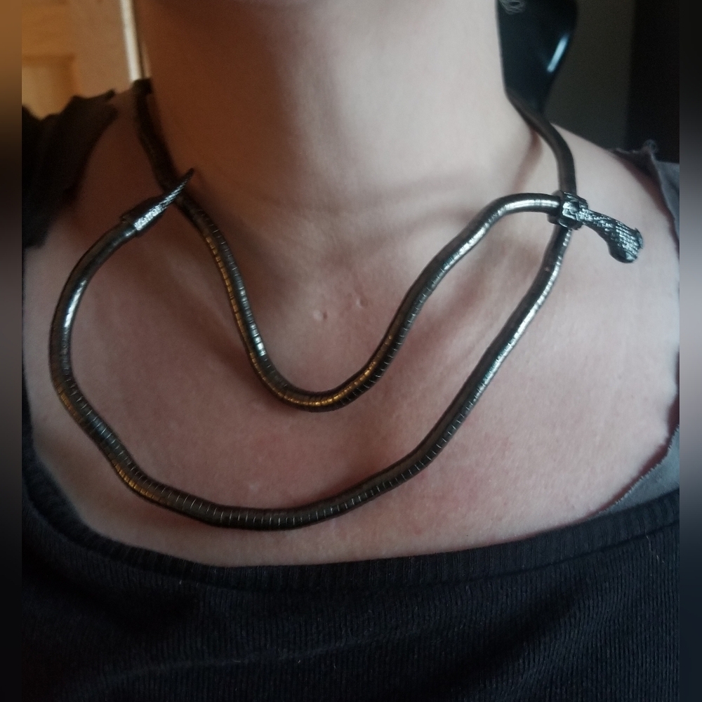 Elegant Black and Silver Necklace
